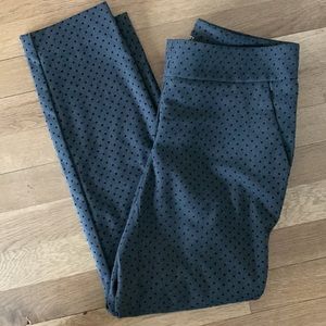 LOFT Petites grey dress pants with black dots